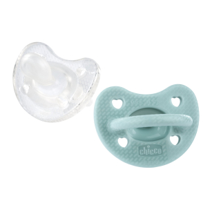 Залъгалка Soft Lux 6-16 2 бр,  сиво, синьо -  - Chicco Bulgaria