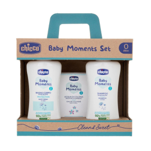 Комплект Baby Moments 3 в 1-Шампоан, Крем при подсичане, Душ гел -  - Chicco Bulgaria