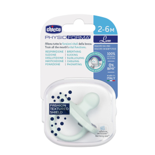 Залъгалка Soft Lux 2-6, 1 бр,  синьо -  - Chicco Bulgaria
