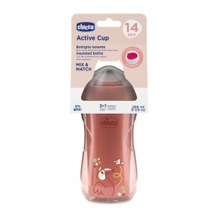Чаша ACTIVE 14м+, 266 мл, термоизолирана - момиче -  - Chicco Bulgaria