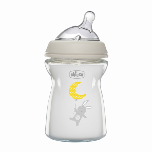 Стъклено шише Natural Feeling 0м+,250 мл -  - Chicco Bulgaria